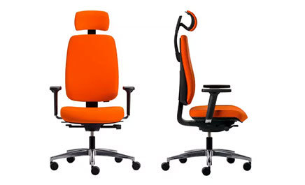 sedia arancione ergonomica